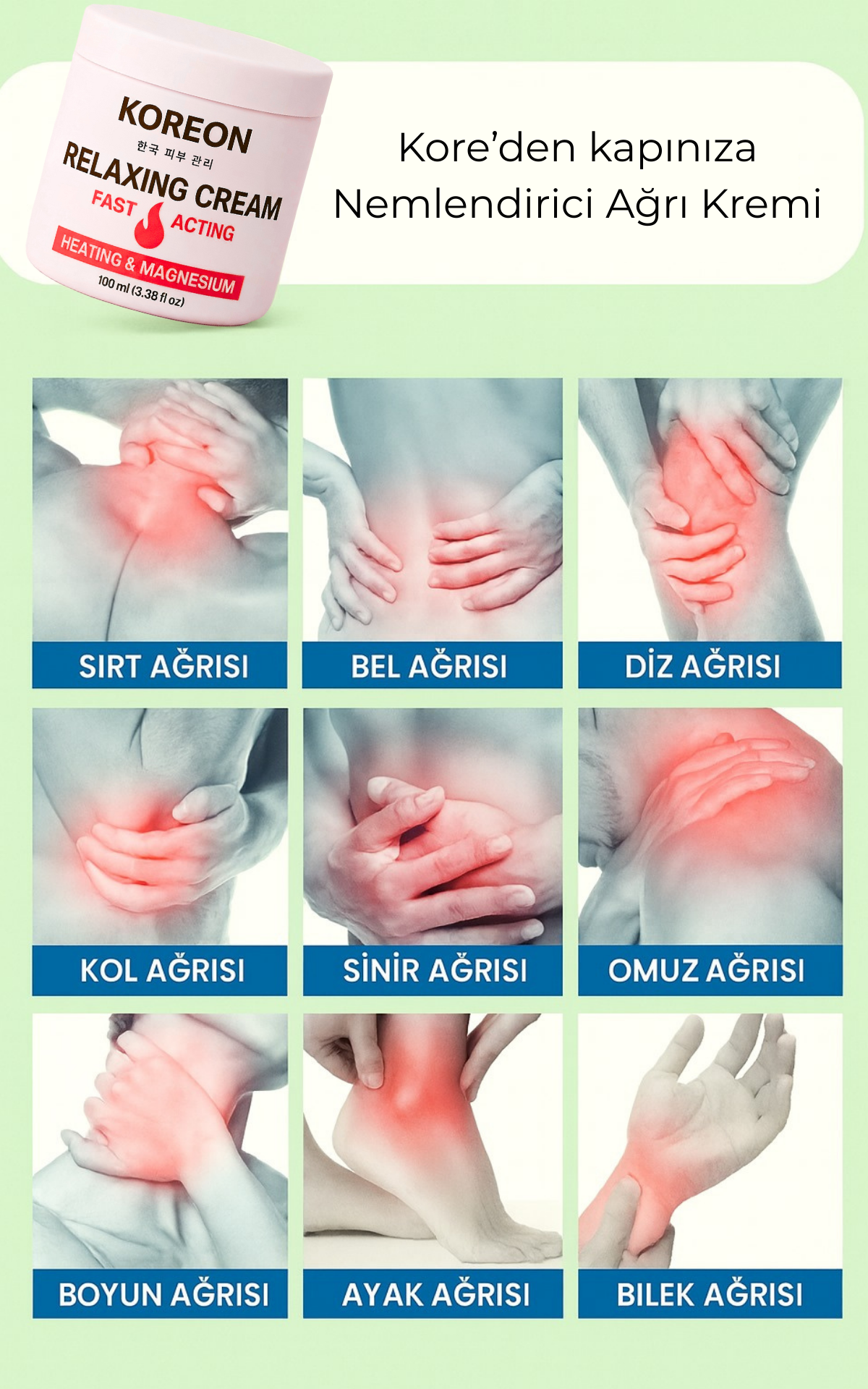 KOREON - Relaxing Cream Krem – Heating & Magnesium